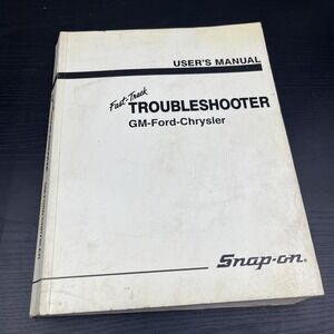 Snap-On Fast Track Troubleshooter 5th Edition‎ GM Ford Chrysler 1993 Manual